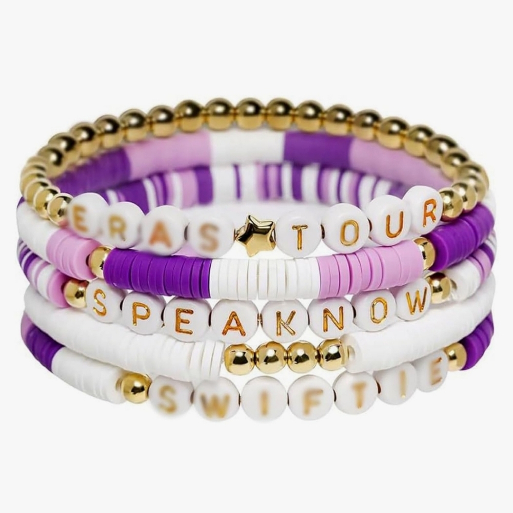 5 pack Taylor Swift bracelets.